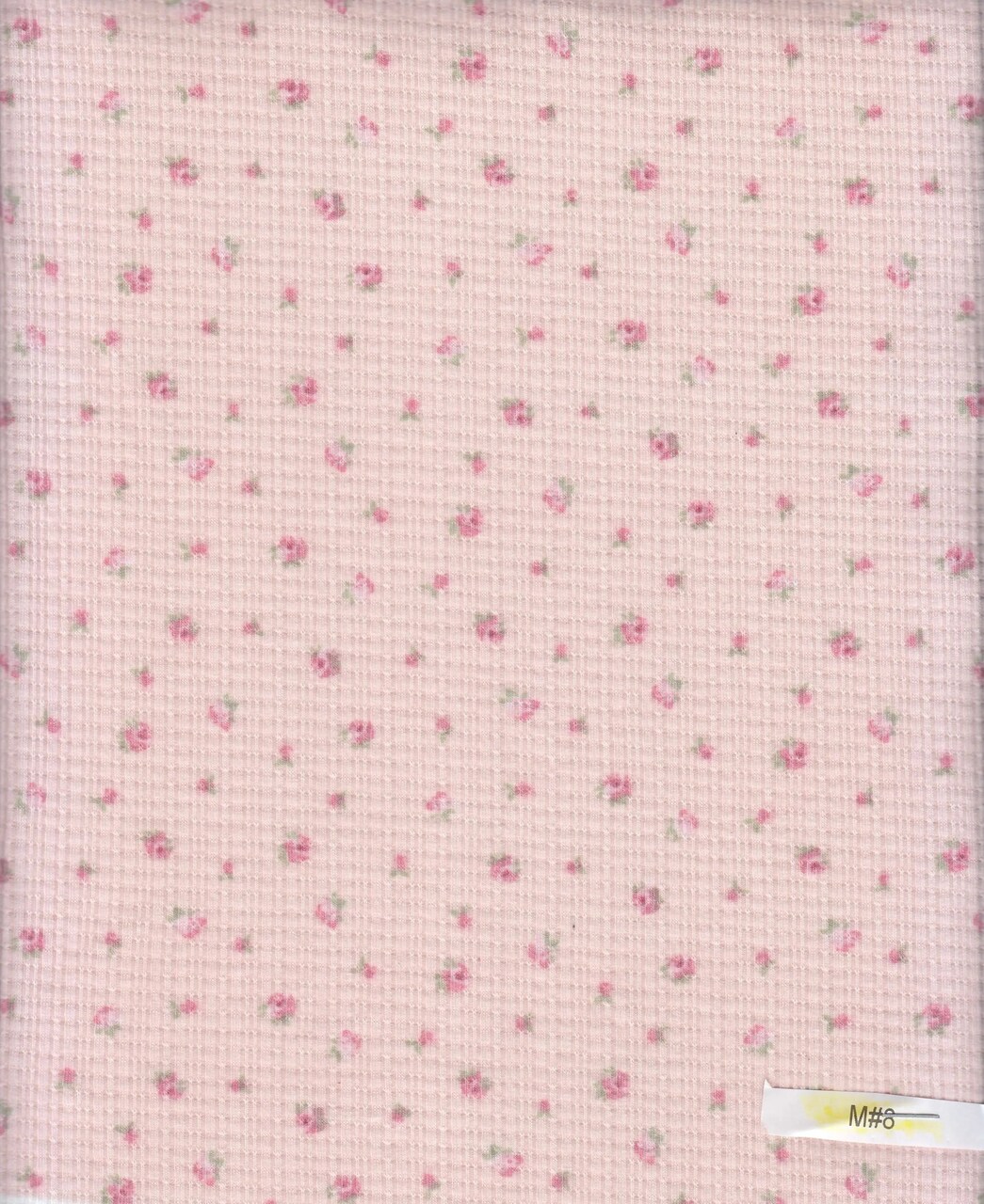 1 Yard Polyester Rayon Spandex 190 GSM Pointelle Ditsy Rib Print Fabric Soft 58/60" Width